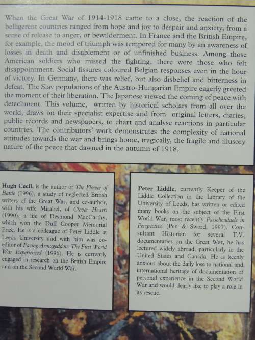 At the Eleventh Hour Reflections, Hopes and Anxieties at the Closing of the Great War 1918 - H Cecil