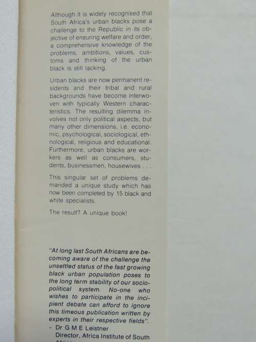 South Africa`s Urban Blacks: Problems and Challenges - ed. G. Marais and R. van der Kooy