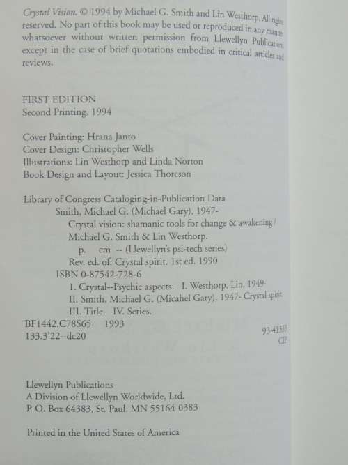 Crystal Vision Shamanic Tools for Change and Awakening - Michael G. Smith and Lin Westhorp