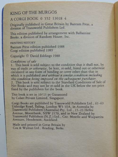 King of the Murgos - The Malloreon Book 2 - David Eddings