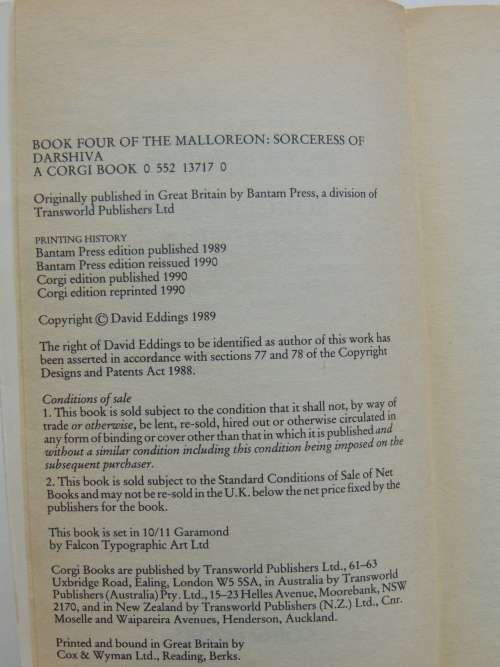 Sorceress of Darshiva - The Malloreon Book 4 - David Eddings