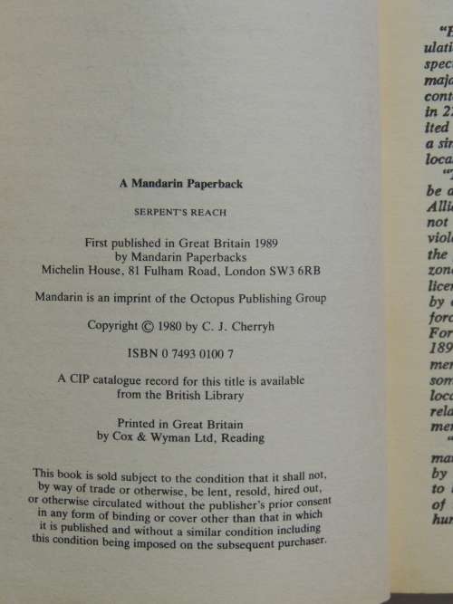 Sepent`s Reach - CJ Cherryh