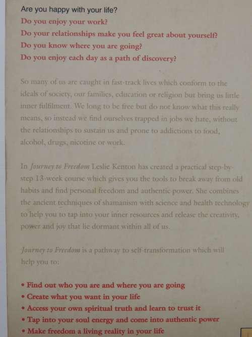 Journey To Freedom - 13 Quantum Leaps for the Soul - Leslie Kenton