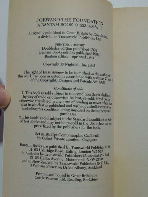 Forward  the Foundation - The Final Chapter - Isaac Asimov