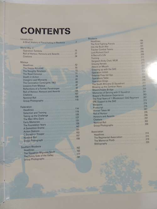 SAS RHODESIA  RHODESIANS AND THE SPECIAL AIR SERVICE   Jonathan Pittaway and Craig Fourie