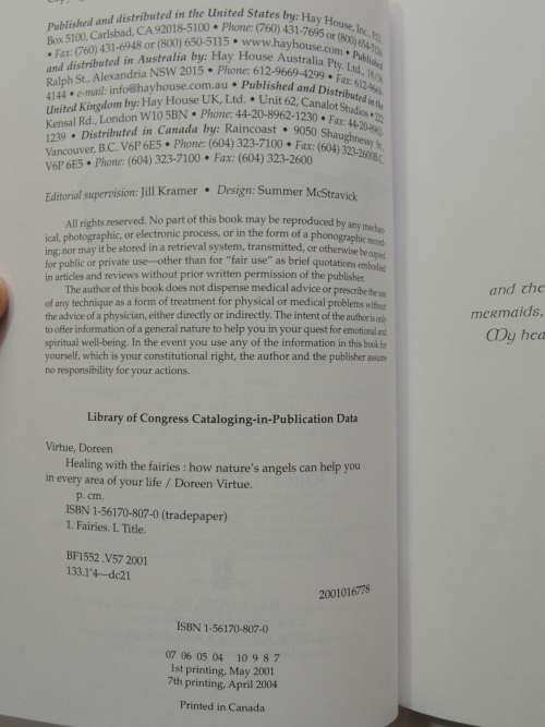 Healing With The Fairies - Messages, Manifestations nd Love from the World of Fairies -Doreen Virtue