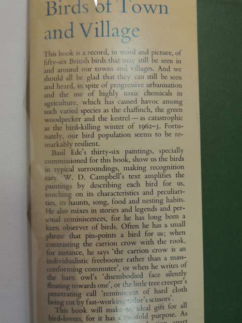 Birds of Town and Village - Paintings by Basil Ede, Text by WD Campbell