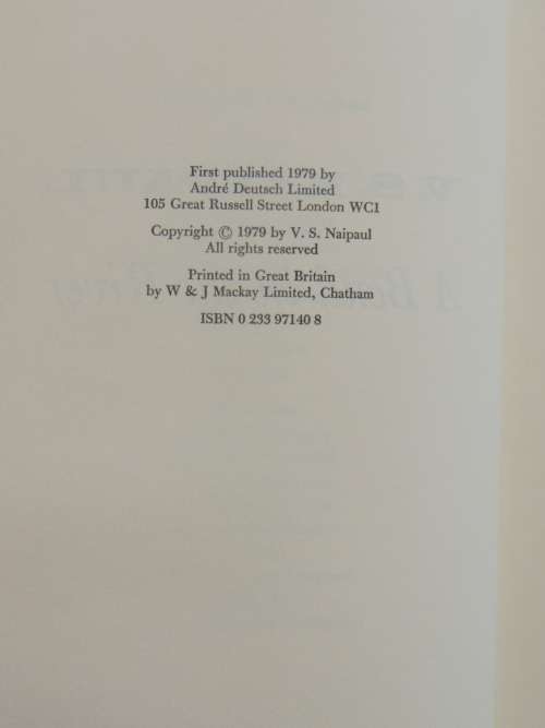 A Bend in the River - V.S. Naipaul  - 1979 First Ed.