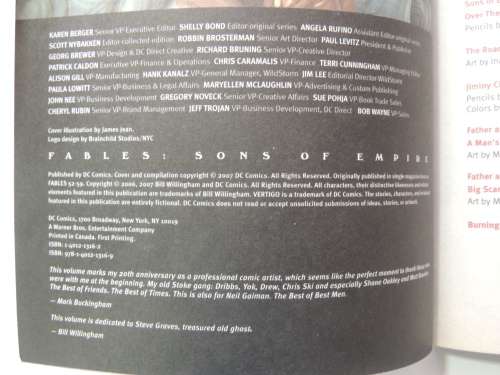 Vertigo: Fables - Sons of Empire - Bill Willingham