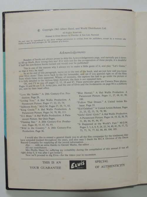 Elvis Special 1964 - ed Albert Hand