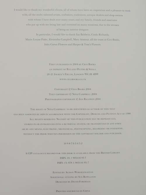 Nina Campbell`s Decorating Notebook - Insider Secrets, Decorating Ideas for Home -Alexandra Campbell