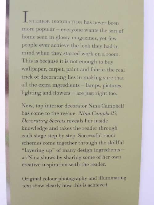 Nina Campbell`s Decorating Secrets - Easy Ways to Achieve a Professional Look - Helen Chislet DESIGN