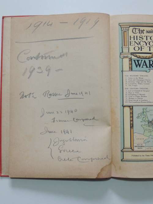 The Times War Atlas andGazetteer 40Colour Maps OfThe War Areas Statistics Relating ToThe Belligerent