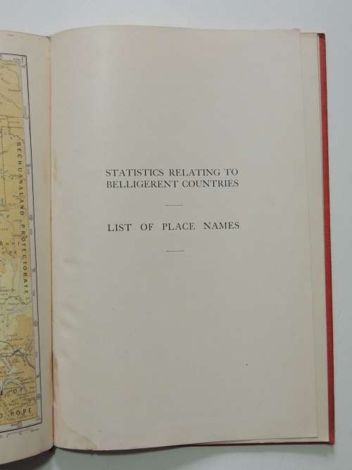 The Times War Atlas andGazetteer 40Colour Maps OfThe War Areas Statistics Relating ToThe Belligerent