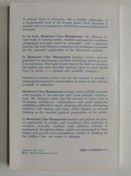 Montessori Class Management - Franco Albanesi
