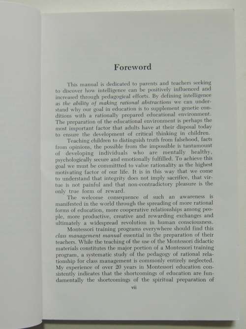 Montessori Class Management - Franco Albanesi