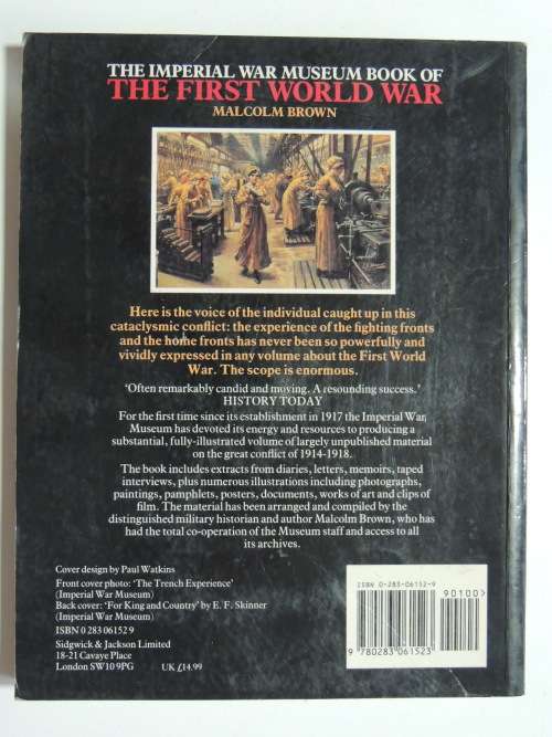 The Imperial War Museum Book Of The First World War - Malcolm Brown