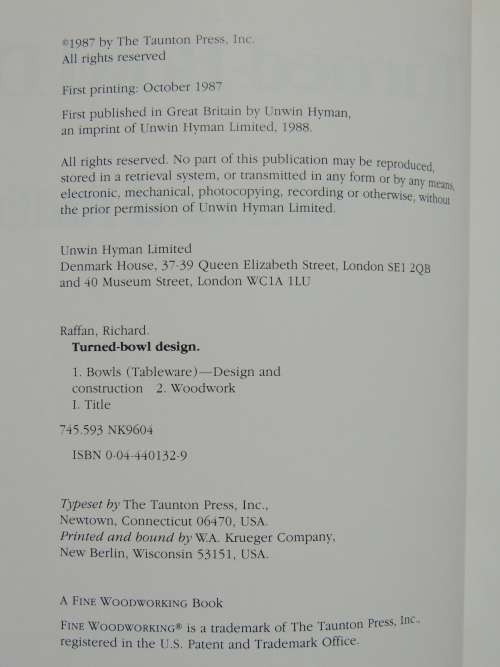 Turned-Bowl Design - Richard Raffan