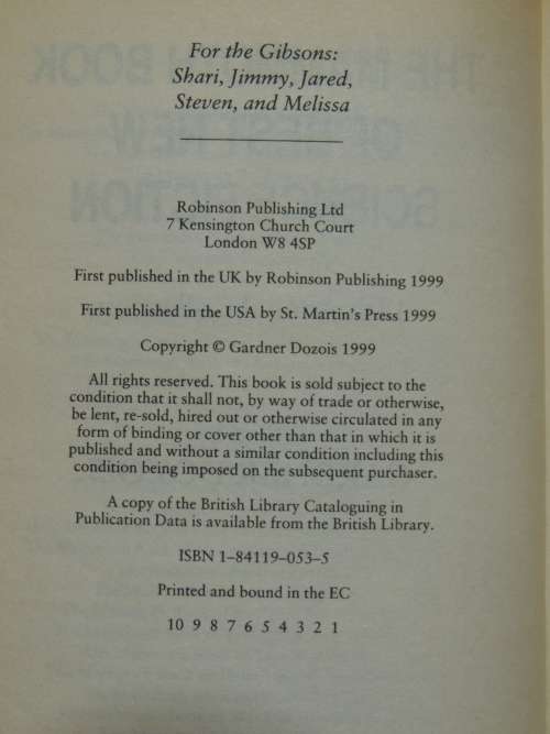 The Mammoth Book of Best New Science Fiction 12th Annual Collection - Ed. Gardner Dozois