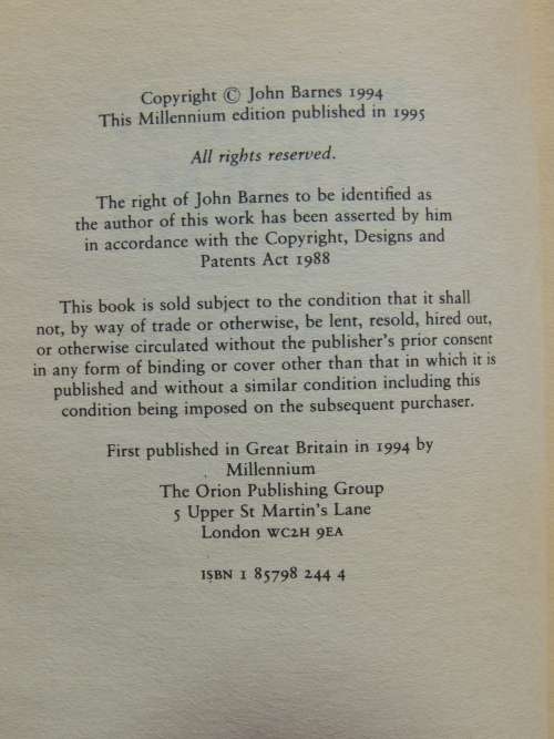 The Mother of Storms - John Barnes