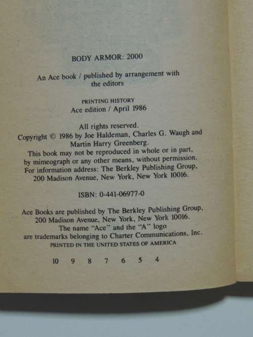 Body Armor: 2000 - Ed Joe Haldeman, C Waugh, MH Greenberg