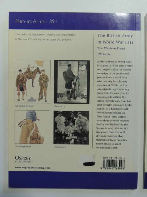 Osprey Men-At-Arms Series: The British Army In World War 1 (3 volumes) - Mike Chappell