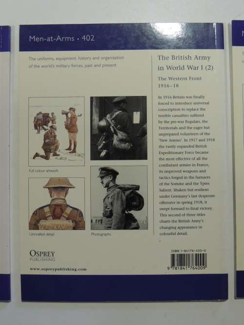 Osprey Men-At-Arms Series: The British Army In World War 1 (3 volumes) - Mike Chappell