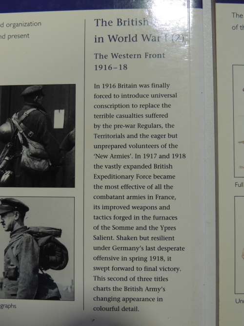 Osprey Men-At-Arms Series: The British Army In World War 1 (3 volumes) - Mike Chappell