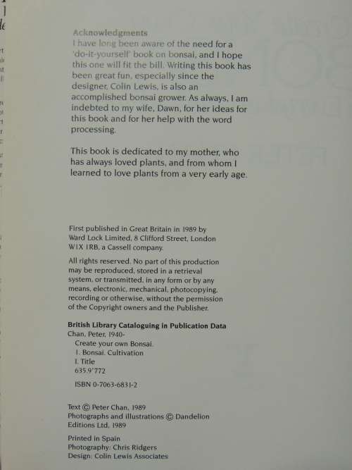 The Complete Book of Bonsai - A Practicl Guide to the Art & Cultivation of Bonsai - Harry Tomlinson