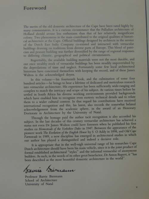 Old Cape Farmsteads- James Walton