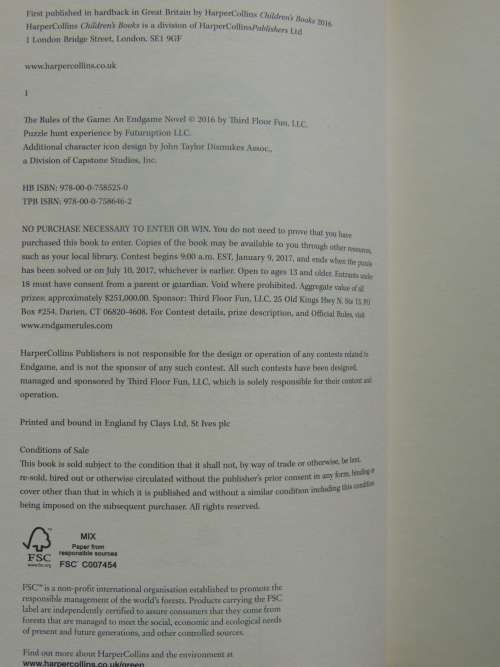 Rules of the Game - An Endgame Novel - James Frey