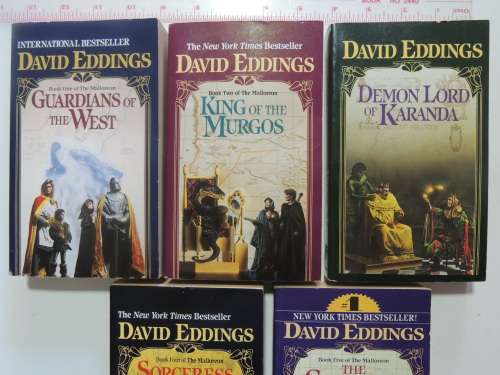 The Malloreon 5Vol`s -Guardians West, King Murgos, Demon Lord K,Sorceress D,Seeress K -David Eddings