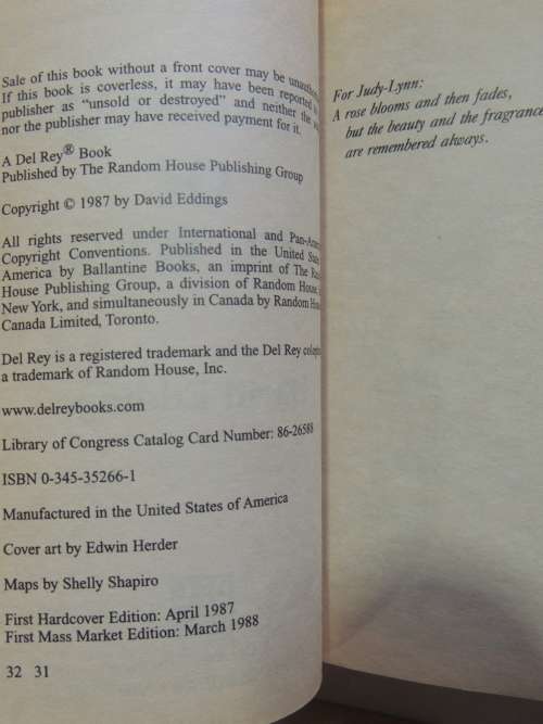 The Malloreon 5Vol`s -Guardians West, King Murgos, Demon Lord K,Sorceress D,Seeress K -David Eddings