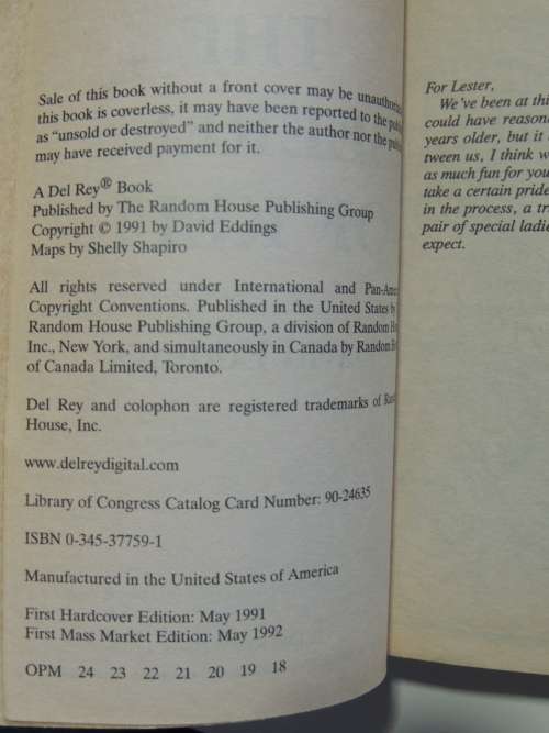 The Malloreon 5Vol`s -Guardians West, King Murgos, Demon Lord K,Sorceress D,Seeress K -David Eddings