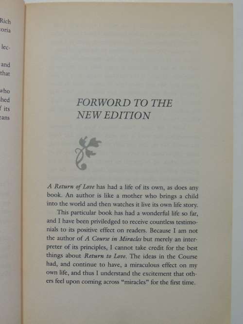 A Return to Love - Reflections on the Principles of A Course in Miracles - Marianne Williamson