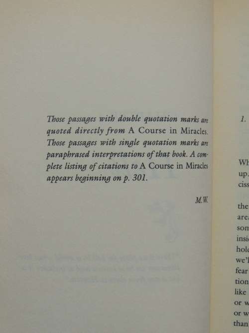 A Return to Love - Reflections on the Principles of A Course in Miracles - Marianne Williamson