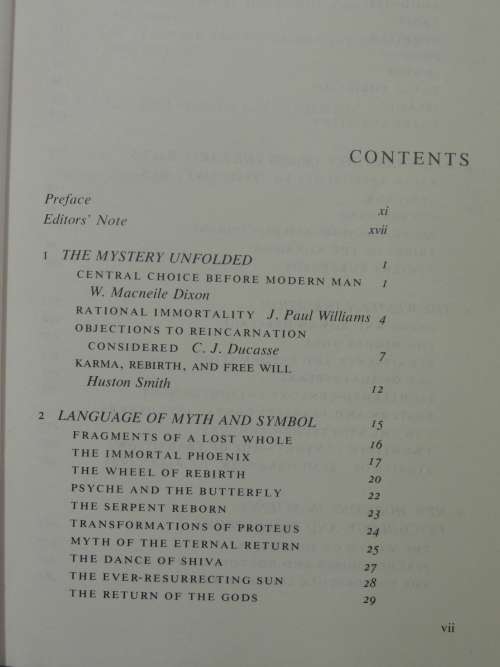 Reincarnation,The Phoenix Fire Mystery East-West Dialogue on Death Rebirth -Joseph Head, SL Cranston