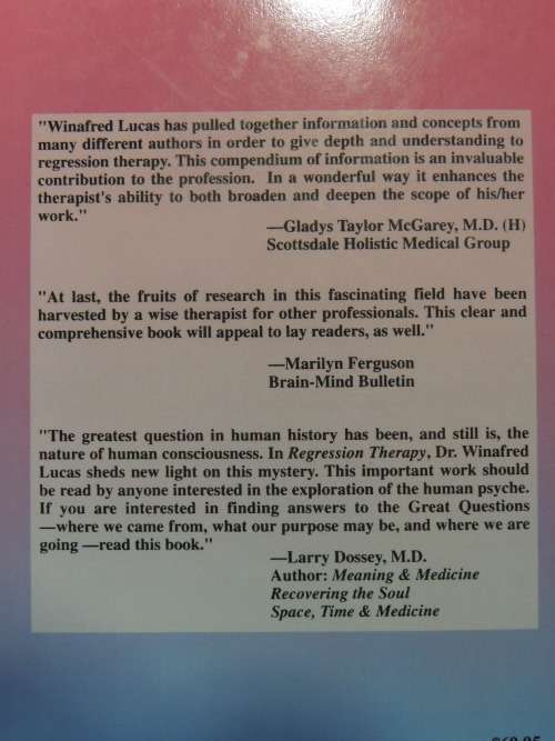 Regression Therapy A Handbook For Professionals  2 Volumes - Winafred Blake Lucas PhD