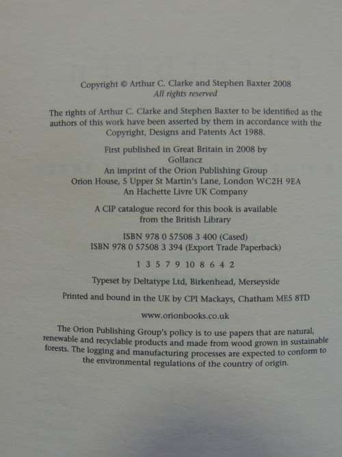 Firstborn - The Conclusion of A Time Odyssey - Arthur Clarke, Stephen Baxter