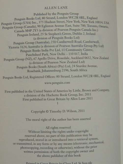 Redirect - The Surprising New Science Of Pschological Change - Timothy D. Wilson