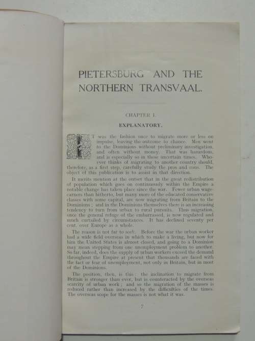 Pietersburg &the Northern Transvaal -An Illustrated Handbook on the Agricultural, Residential...1924