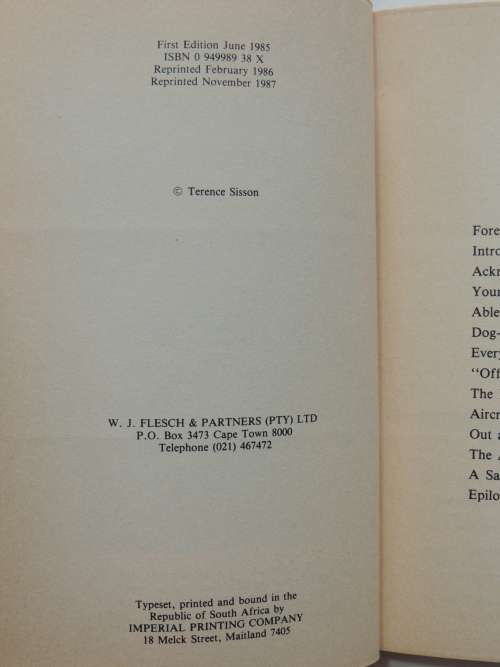 Just Nuisance AB - His Full Story - Terence Sisson 1987