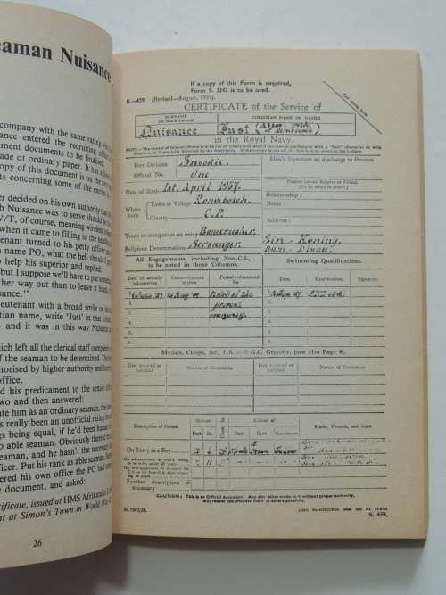 Just Nuisance AB - His Full Story - Terence Sisson 1987