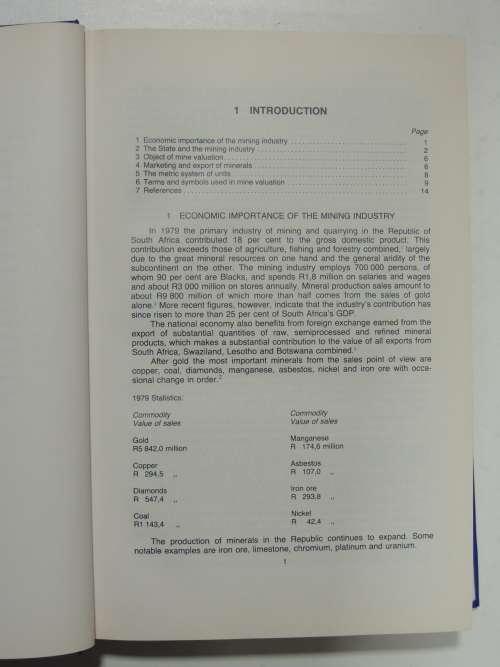 South African Mine Valuation - C.D. Storrar