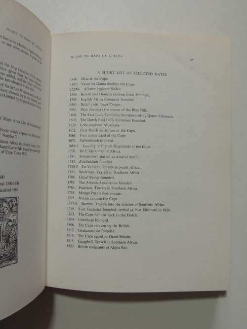Collectors` Guide To The Maps Of The African Continent And Southern AfricaR.V. Tooley