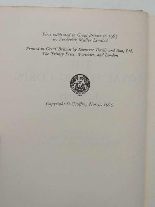 The Royal Flying Corps - A History - Geoffrey Norris