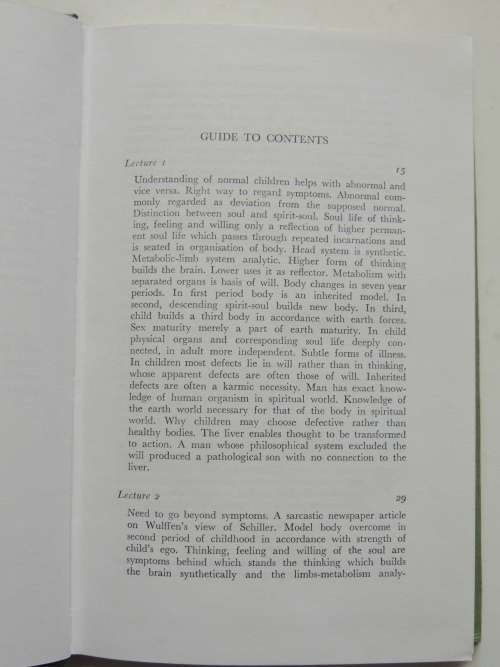 Curative Eduaction, Lectures 1924 - Rudolf Steiner