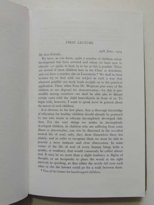 Curative Eduaction, Lectures 1924 - Rudolf Steiner