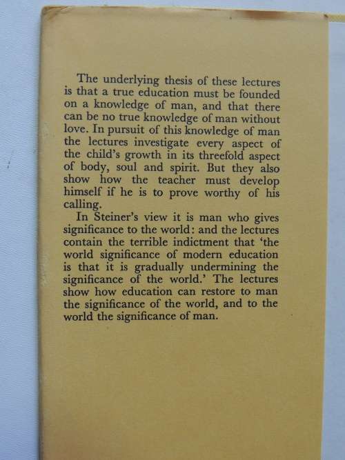 Human Values in Eduaction, Lectures 1924 - Rudolf Steiner
