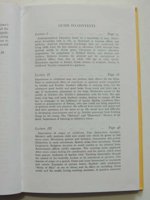 Human Values in Eduaction, Lectures 1924 - Rudolf Steiner